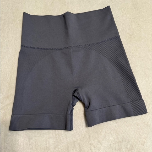 Grey Biker Workout Shorts - Picture 1 of 3